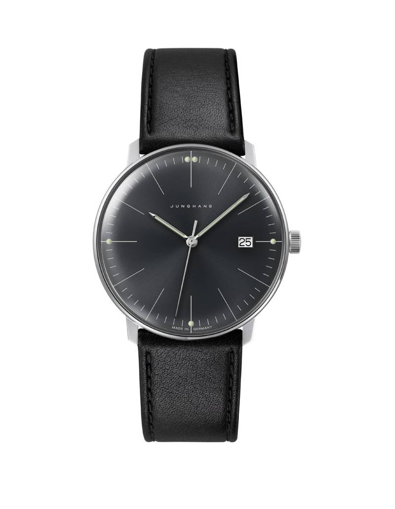 Junghans Max Bill montre quartz noir acier inox