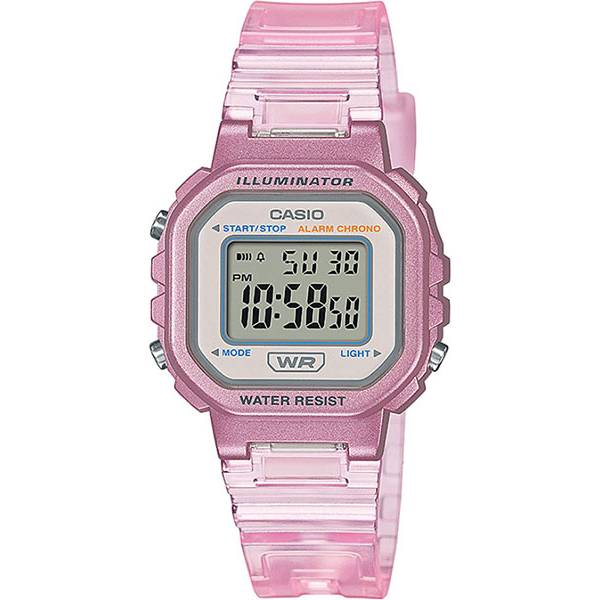 CASIO petite montre digital, rose transparent